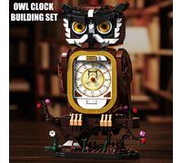 964PCS Gufo Orologio Building Blocks Giocattoli Modello Gufo Orologio Assemblare Puzzle Mattoni Set di Giocattoli Per Il Capretto Desktop Ornamento Regali