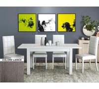 Kit tavolo Firenze allungabile cm 110/150X70X76h larice grigio gambe in faggio