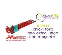 96950 SERIE 9 CHIAVI TORX TIPO EXTRA LUNGO CON MAGNETE ALLOGIATO NEL LATO LUNGO
