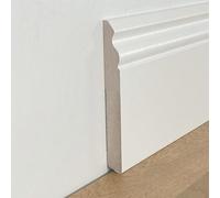 96ml di BATTISCOPA ZOCCOLINO DUCALE in FIBRA DI LEGNO COMPATTA 80X15 BIANCO