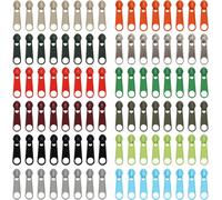 96Pcs Zipper Kit Di Riparazione Cerniera 12 Colori Sostituzione 3 # Zipper Pull