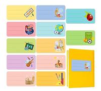 96pz Etichette Adesive Materie per Scuola 7×9cm Etichette Adesive Colorate per Materie Miste Scolastiche Disciplina Stickers Scuola Quaderni Libri Diario (C)