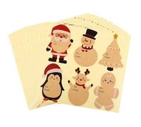 96pz Etichette Nomi Natale per Regali, Etichette Nomi Natale Adesivi per Nomi di Natale Adesivi in Carta Kraft Naturale Etichette per Nomi di Natale Adesivi per Regali Regalo Kraft