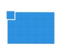 Relaxdays 96x Tappeto da Fitness a Puzzle per la Palestra o da Gioco Bambini, Tappetino in Eva, Area 2,16 m², 30x30, Blu