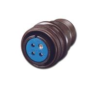 97-3106A-20-4S - Presa per connettori circolari, attacco filettato, connettore per saldatura, spina dritta, alloggiamento posteriore solido, 20-4 posizioni, 20 dimensioni ciotole, 4 contatti