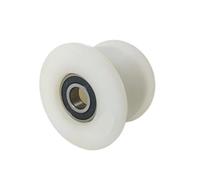 97 * 70 * 6204 Ruota for cinghia multi-cuneo for scala mobile Rullo in nylon bianco 12 scanalature OD 97mm L 70mm Doppio cuscinetto 6204-2RS
