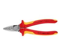 KNIPEX Crimpatrici per terminali a bussola isolati con manici rivestiti in materiale bicomponente, collaudati VDE 180 mm, 97 78 180