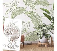 97 cm di stencil lineari con foglie di palma tropicale per pareti, modelli da dipingere per decorare la parete, decorazione pittorica, decorazione riutilizzabile S582