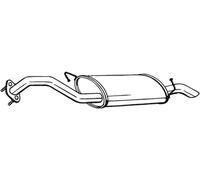 97 CV SILENZIATORE POSTERIORE PER KIA RIO 2 VOL/Cod Sp DC 1.5 16V KW 71 CV 97