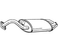97 CV SILENZIATORE POSTERIORE PER TOYOTA Corolla E12 1.4 VVT-i KW 71 CV 97