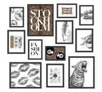 97 Decor 12 stampe artistiche da parete alla moda leopardate, decorazione da parete per camera da letto, poster di Stoccolma per l'estetica della stanza, stampe artistiche stravaganti e preppy