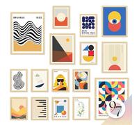 97 Decor 16 stampe artistiche da parete Bauhaus - Grande decorazione artistica da parete astratta, arte moderna di metà secolo, poster Bauhaus pittura moderna immagini geometriche per camera da letto