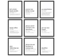 97 Decor Divertente decorazione per ufficio, poster per casa e ufficio, stampe artistiche divertenti con citazioni motivazionali sul lavoro da casa, poster motivazionali per cubicoli e luoghi di