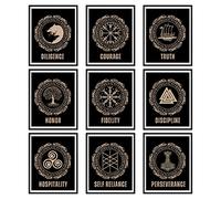 97 Decorazioni a tema vichingo per la casa, stampe artistiche da parete a tema Vichinghi, regali Vichinghi per uomini, decorazioni pagane norrene, immagini di mitologia norrena, per decorazioni per