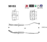 97 KW 132 CV CATALIZZATORE PER Toyota Verso R2 1.6
