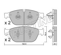 970.0 TRUSTING Kit pastiglie freno, Freno a disco per AUDI