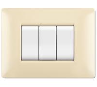 97455 Q.TA' 10 PLACCA LIFE Q LIVING PLAST AVORIO 3P