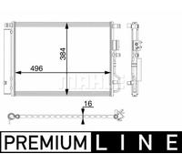 97606D7000 Condensatore AC per HYUNDAI TUCSON 1.6 - 1.7 - 2.0 2015-> MAHLE ORIG.