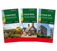 Irland, Straßen- und Freizeitkarten. Set 1:150.000: 3 Blätter in Kunststoff-Hülle mit Infoguide und Top Tips: AK 6702