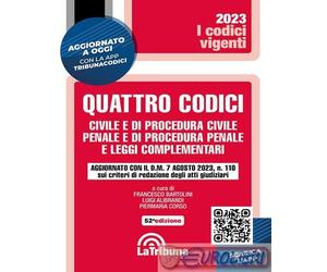 9788829114207 A.V. Quattro codici. Civile e di procedura civile, penale e di pro