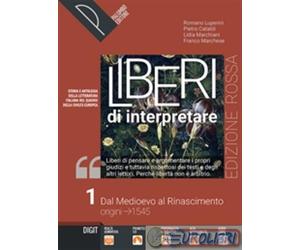 9788868896096 LIBERI DI INTERPRETARE ROSSA 1 STORIA E PALUMBO LUPERINI ROMANO; C