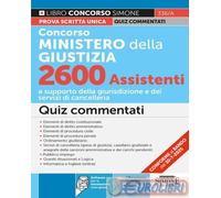 9788891443625 A.A.V.V. Concorso Ministero della Giustizia 2600 assistenti. Quiz