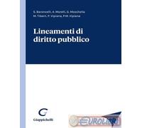9788892139343 Giovanni Moschella Lineamenti di diritto pubblico Giappichelli
