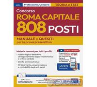 9791256024704 A.A.V.V. Concorso Roma Capitale. 808 posti. Manuale e quesiti per