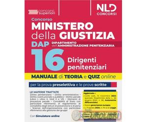 9791256950294 A.A.V.V. Concorso 16 Dirigenti Penitenziari Ministero della Giusti