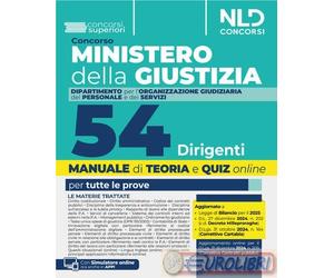 9791256950416 A.V. Concorso 54 Dirigenti Ministero della Giustizia. Dipartimento