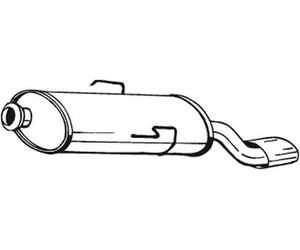 98 CV SILENZIATORE POSTERIORE PER CITRON Saxo S0, S1 1.6 VTS KW 72 CV 98