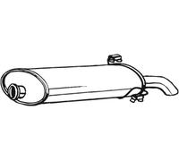 98 CV SILENZIATORE POSTERIORE PER PEUGEOT 306 2 VOL/Cod Sp 7A, 7C, N3, N5 1.6 KW