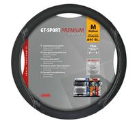 98008 - GT-Sport, coprivolante in Skeentex - M - Ø 44/46 cm - Nero/Argento