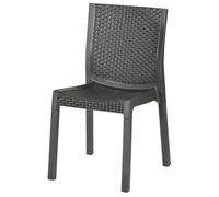 98206 Q.TA' 1 SEDIA PANAREA RESINA EFFETTO RATTAN ANTRACITE