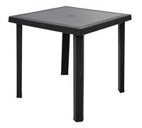 98207 Q.TA' 1 TAVOLO RATTAN FIGARO 80X80XH72CM ANTRACITE