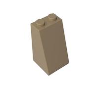 98560 Mattoncini Pendio 75° 2x2x3, 50 Pezzi GDS-1404-compatibile con Lego Mattoncini da Costruzione, Colore:Beige scuro 138