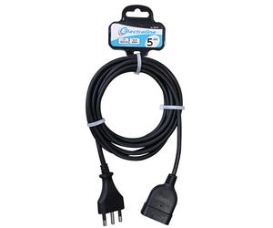 98622 Q.TA' 5 PROLUNGA LINEARE 5 M SEZ 3X1 16A BIPASSO NERO