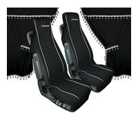 98644 - Melissa, set tende e coprisedili in microfibra per camion - Nero