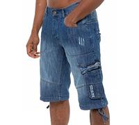 989Zé ENZO Jeans Uomo Pantaloncini Casual Cargo Cotone Regular Fit Tasche Laterali