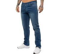 989Zé ENZO Jeans Uomo Pantaloni Casual Cotone Regular Fit con Elasticizzato EZ359 Azzurro 32W / 32L