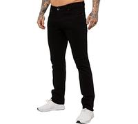 989Zé ENZO Jeans Uomo Pantaloni Casual Cotone Regular Fit con Elasticizzato EZ359 Nero 46W / 30L