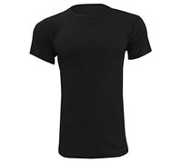 989Zé ENZO Maglietta termica da uomo lunga Johns maglietta intima da sci invernale elasticizzata manica corta e lunga strato di base, Manica corta nera., 4XL