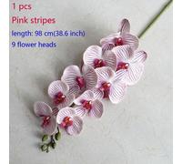 98cm 9 Teste Artificiale Zanzare Farfalla Fiore Orchidea Per Casa Matrimonio