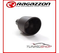 99.0008.61#1 TERMINALE INOX ROTONDO 102 MM SPORT LINE BLACK CON TUBO DI ENTRATA