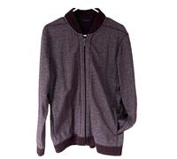 99,50 $ Perry Ellis Maglione In Cotone Jacquard A Zip Completa, 3X