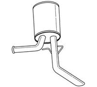 99 cv Silenziatore posteriore per Renault Master II Pianale P.t. ED/HD/UD 2.5 dC