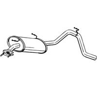 99 CV SILENZIATORE POSTERIORE PER SUZUKI Ignis II MH 1.5 4x4 KW 73 CV 99