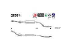 99 KW 135 CV CATALIZZATORE PER Peugeot 206 2 Vol/ 2A/C 2.0 S16