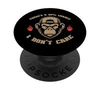99 Percentuale di possibilità che non mi interessa scimmia divertente dicendo uomini donne PopSockets PopGrip Adesivo