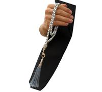 99 perline Dhikr Musulmani Tasbih con eleganti nappe, ottima lucidatura per musulmani devoti e cerimonie rituali di preghiera Tasbih